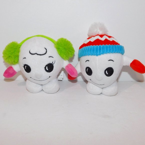 Scholastic Books Winter's Song 4" Plush Stuffed Girl & Boy Snowball Toy - Picture 1 of 6